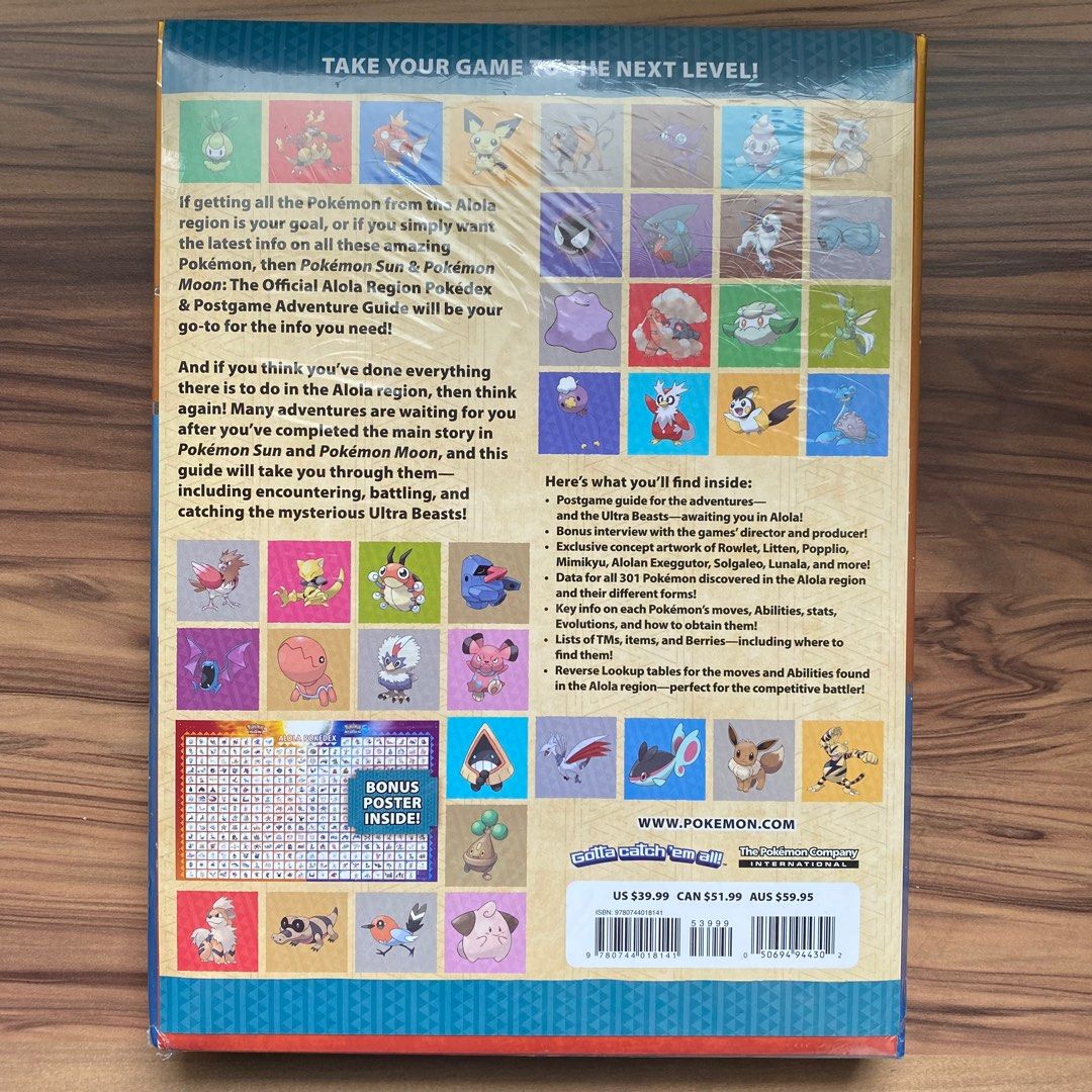 Pokemon Alola Region Pokedex and Post Game Guide New SEALED Sun and Moon  9780744018080