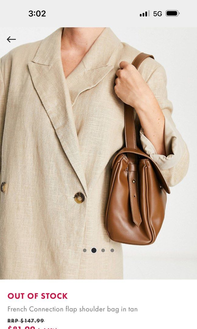 BNIB FRENCH CONNECTION minimal brown bag Women s Fashion Bags