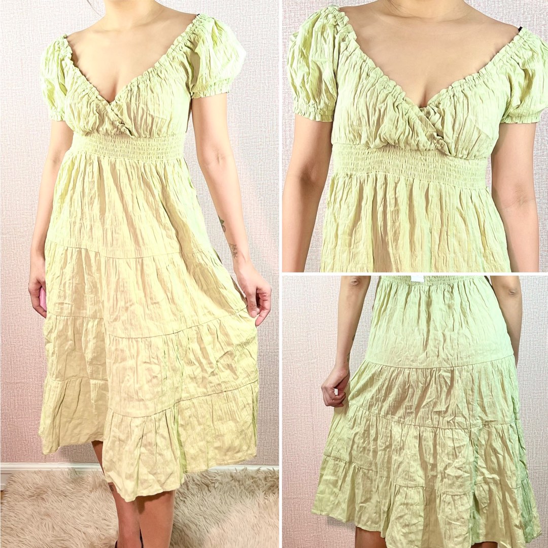 Forever 21 green overall dress top