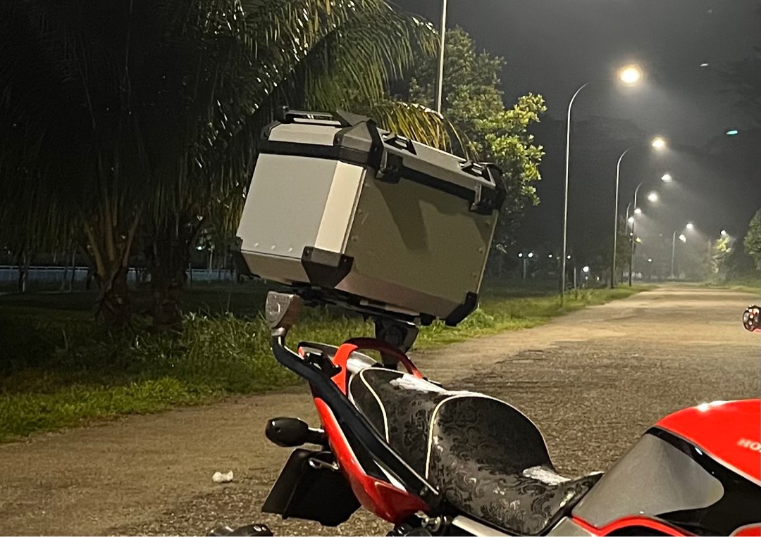Box and rack, Motorcycles, Motorcycle Accessories on Carousell