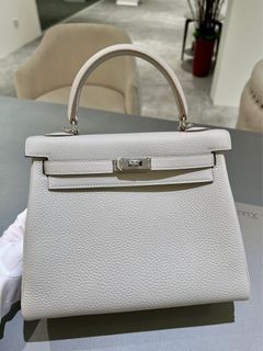Hermes Shadow Clutch Gris Pale, Luxury, Bags & Wallets on Carousell