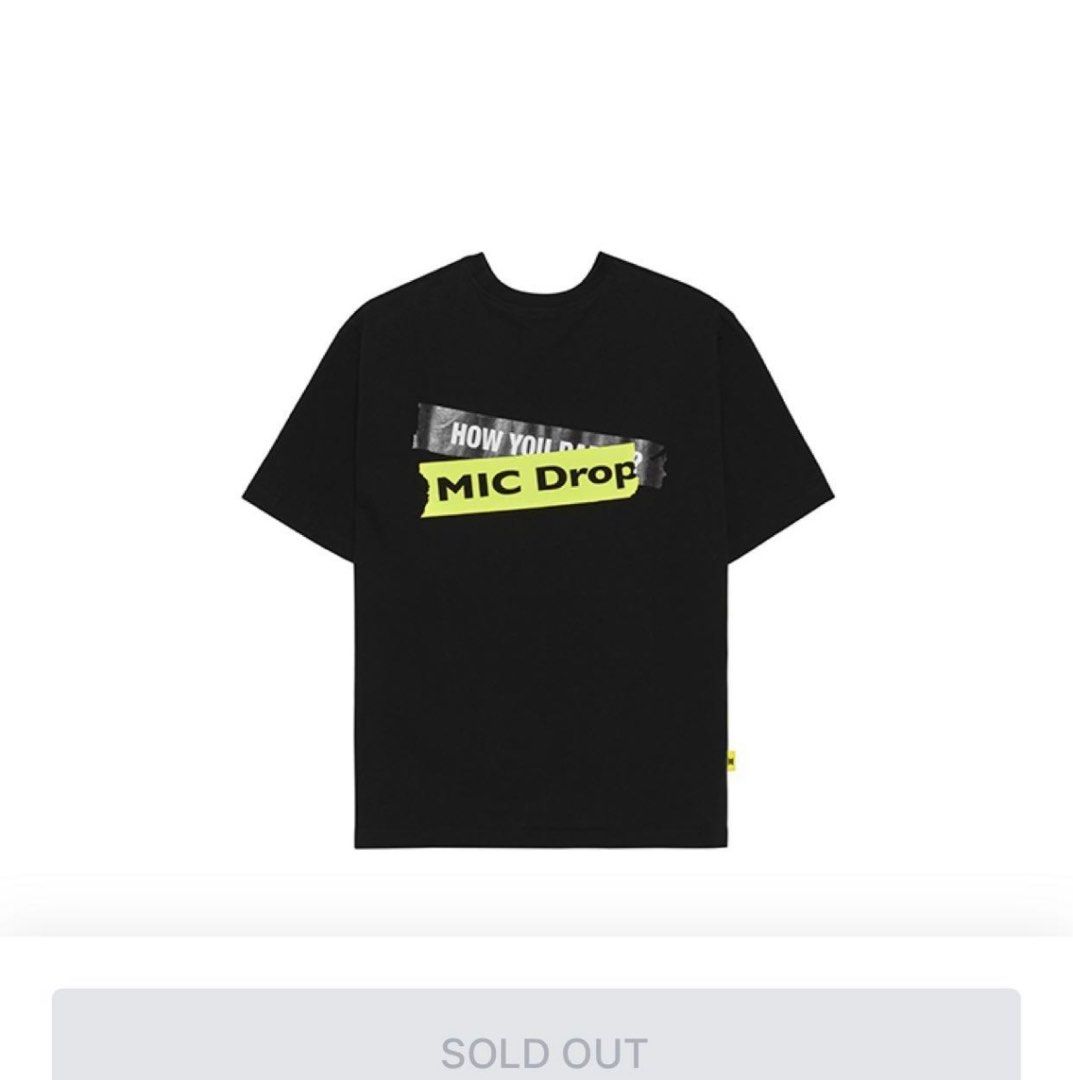 BTS MIC DROP TEE T-shirt Size L - House of BTS, 男裝, 上身及