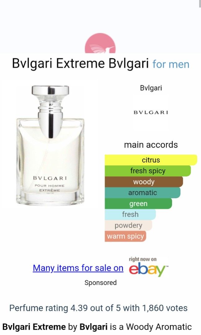 Bvlgari man online extreme notes