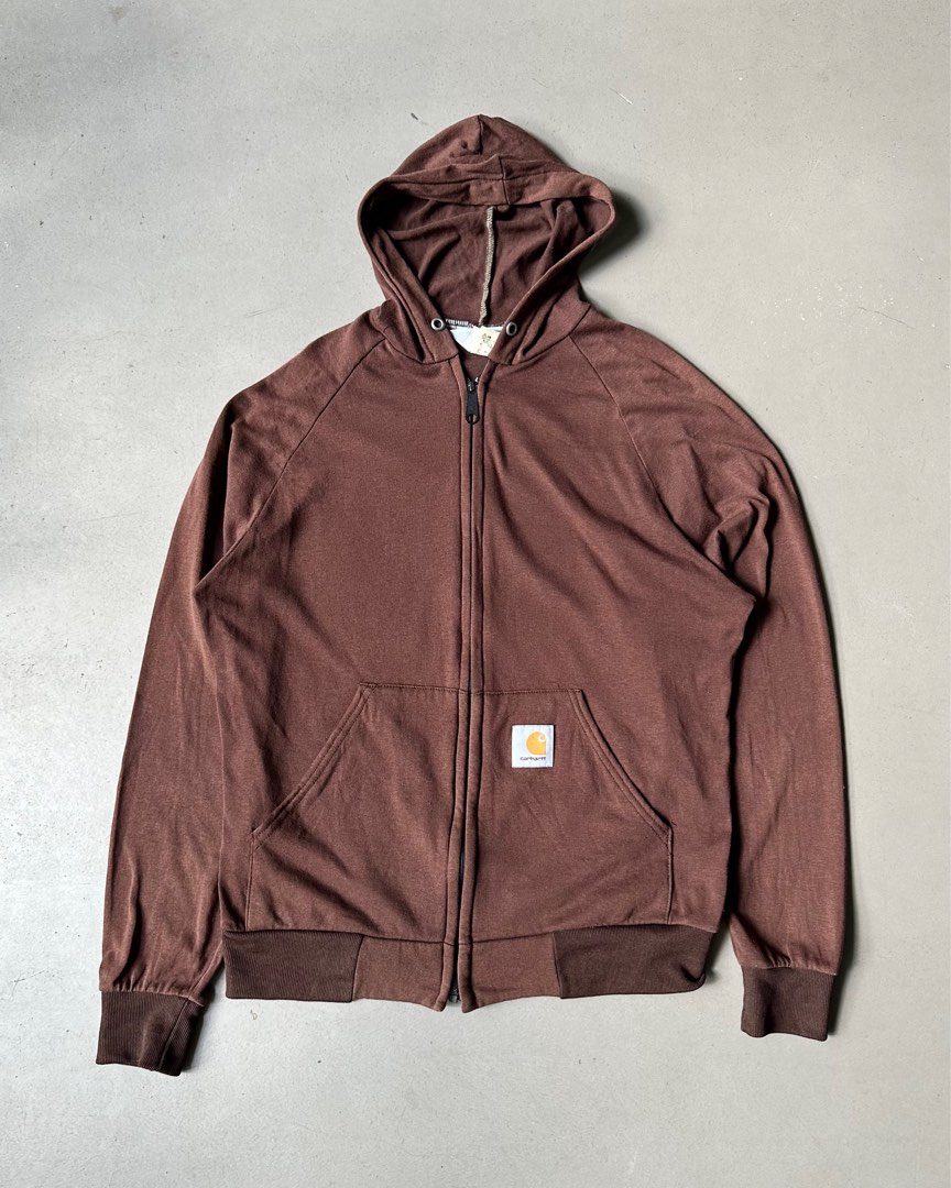 Red carhartt discount zip up hoodie