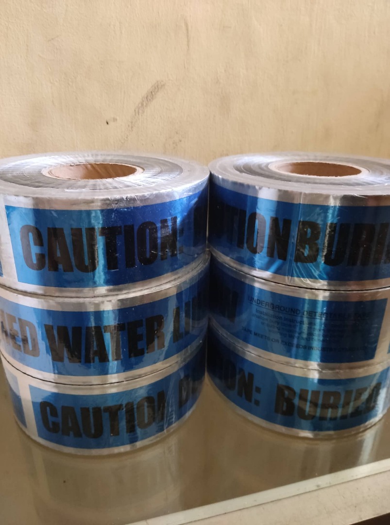 Caution Buried Water Line Below Tape, Commercial & Industrial