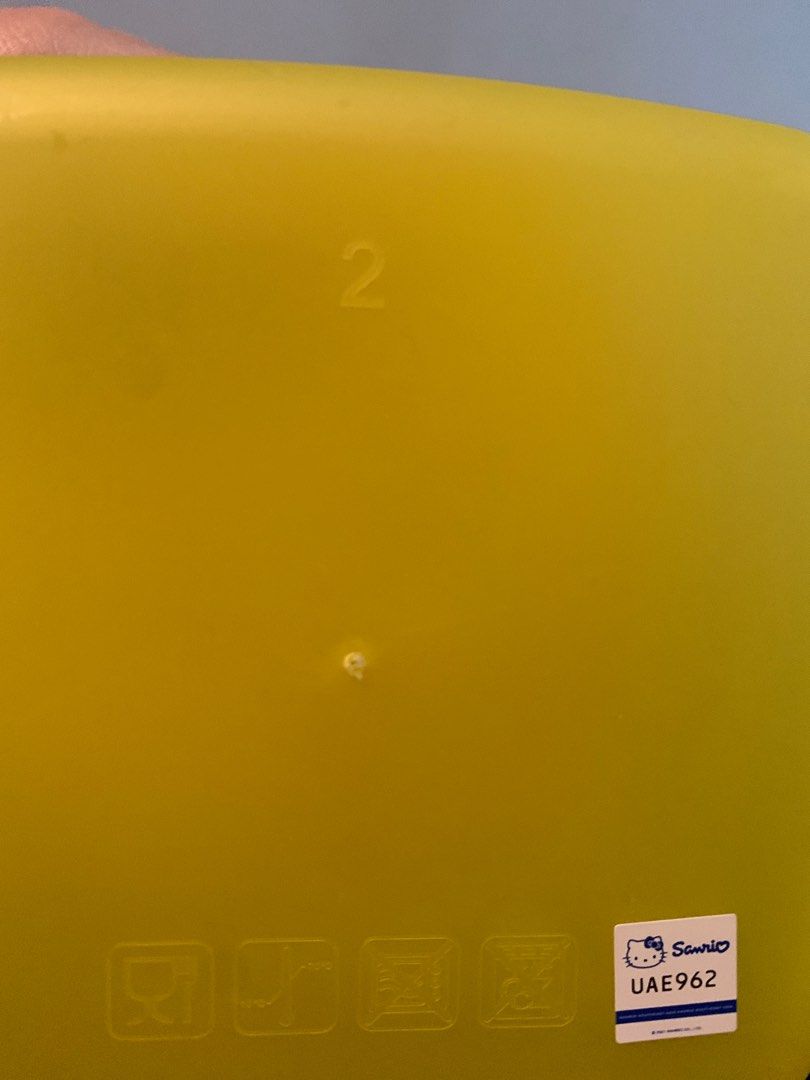 Colgate brand My melody yellow and blue plastic containers, Furniture ...