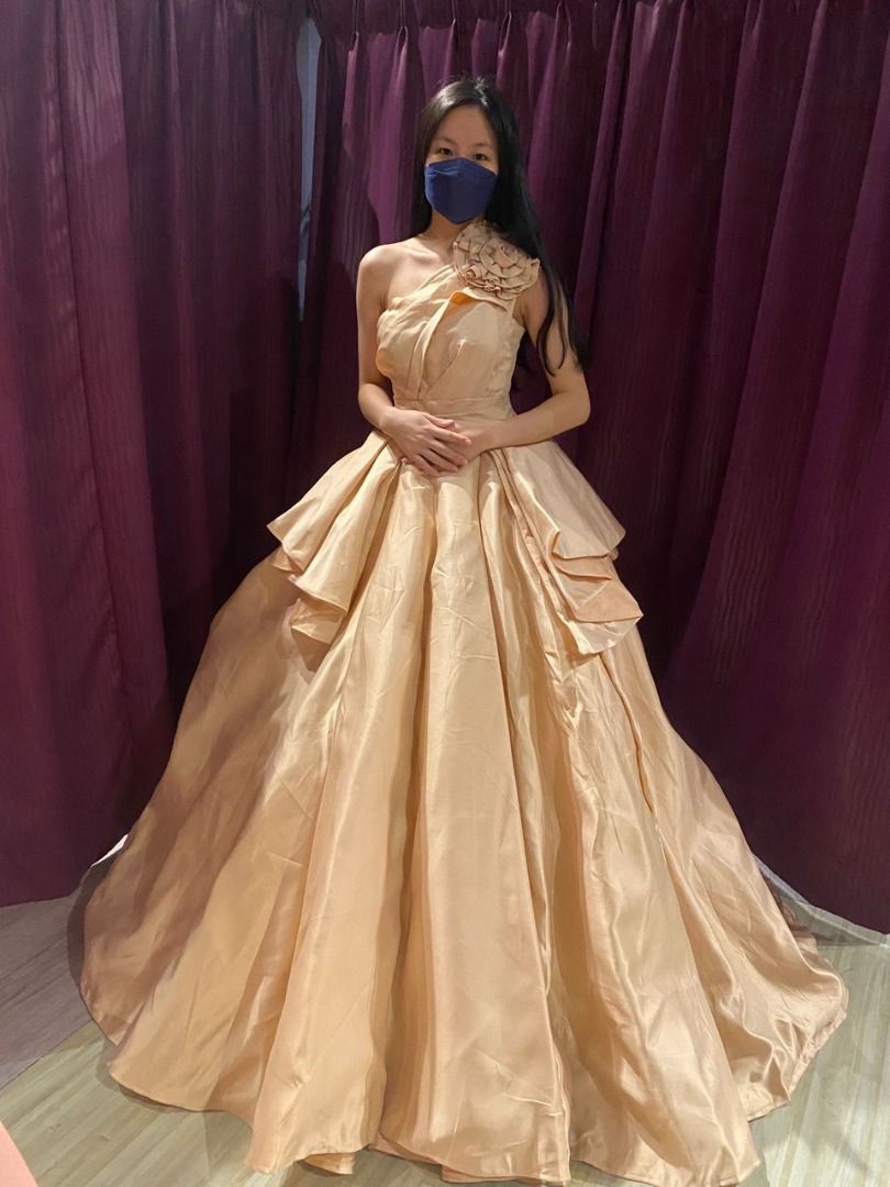 Cream colour gown online