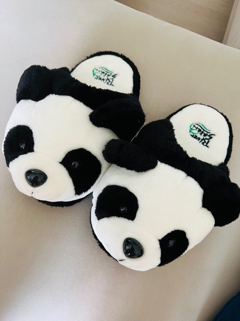 Cute Panda Slippers Womens Fashion Footwear Flipflops And Slides On Carousell 