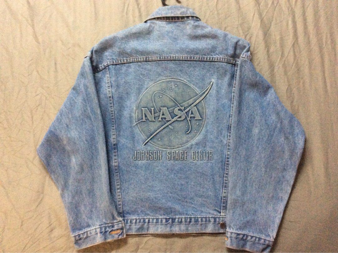 Demin Jacket with NASA Logo Men s Fashion Coats Jackets and