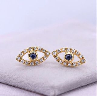 Diamond Evil Eye Earrings .25ct dia