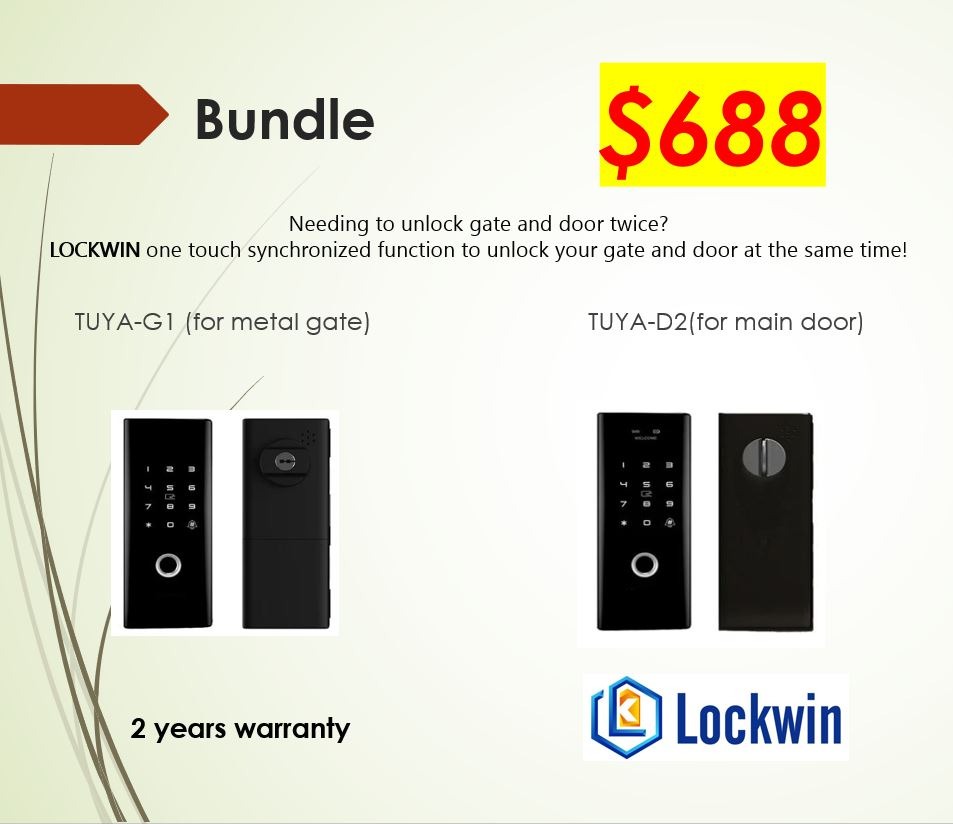 Tuya Digital lock bundle (synchronized), Furniture & Home Living