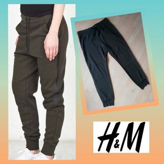 DIVIDED/H&M Men's Army Gr Cuffed Jogger Pants /L