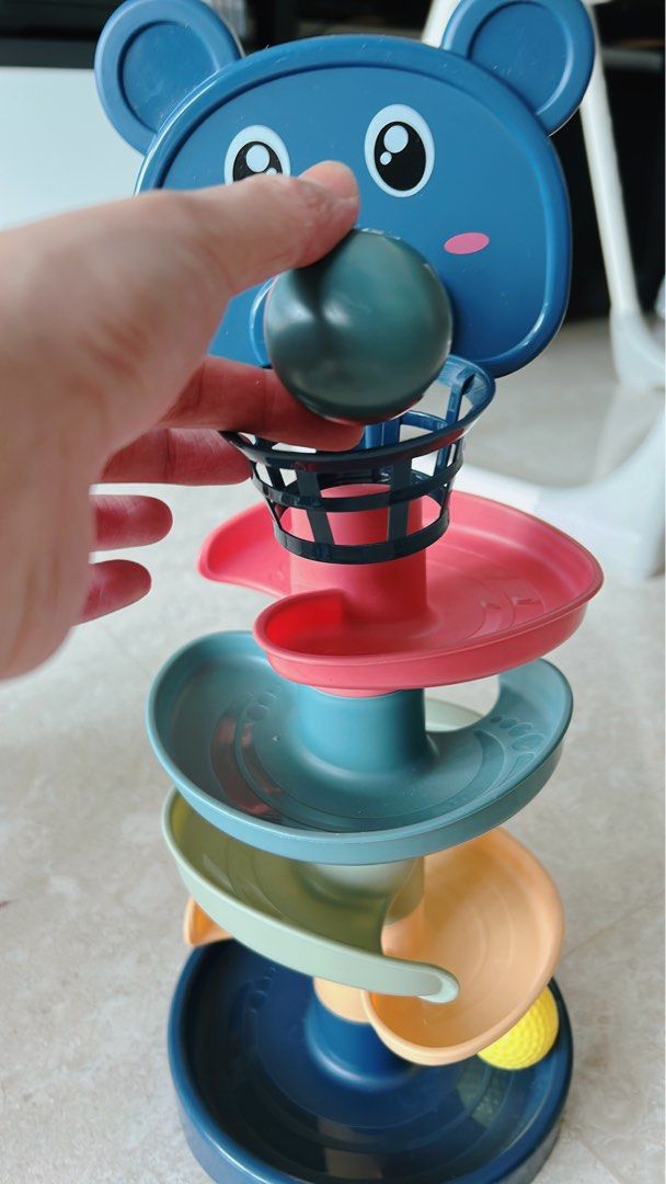 early education track sliding ball tower turning circle and stacking
