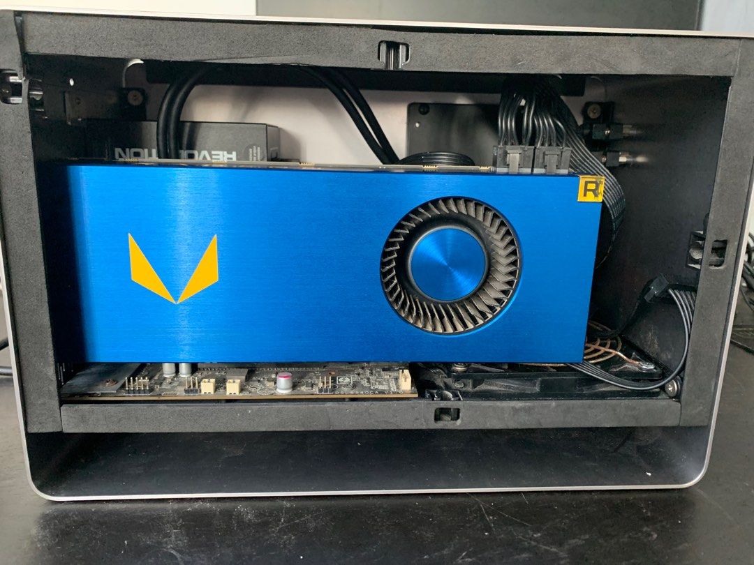 EGPU Mantiz Venus with AMD Radeon Frontier ed and Enermax Revo PSU Computers Tech Parts Accessories Computer Parts on Carousell