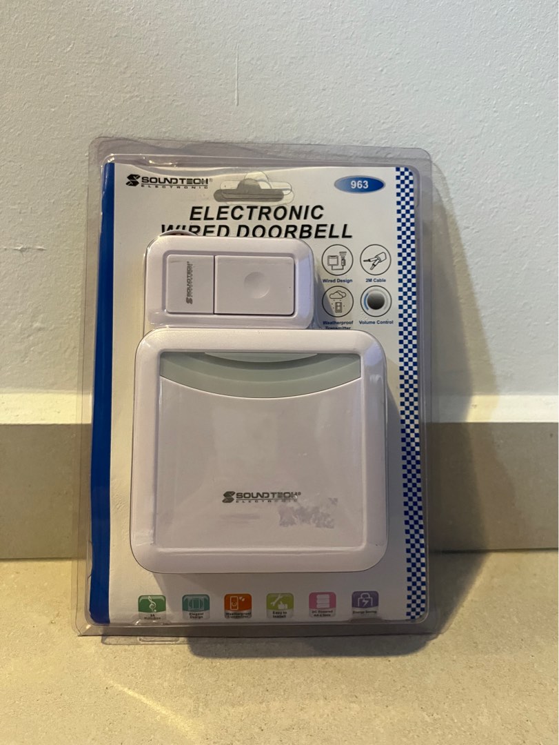 Electronic wired doorbell, Furniture & Home Living, Security & Locks