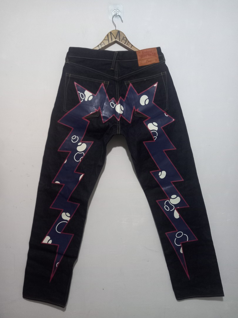 Evisu Heritage Lightning Bolt, Men's Fashion, Bottoms, Jeans on Carousell