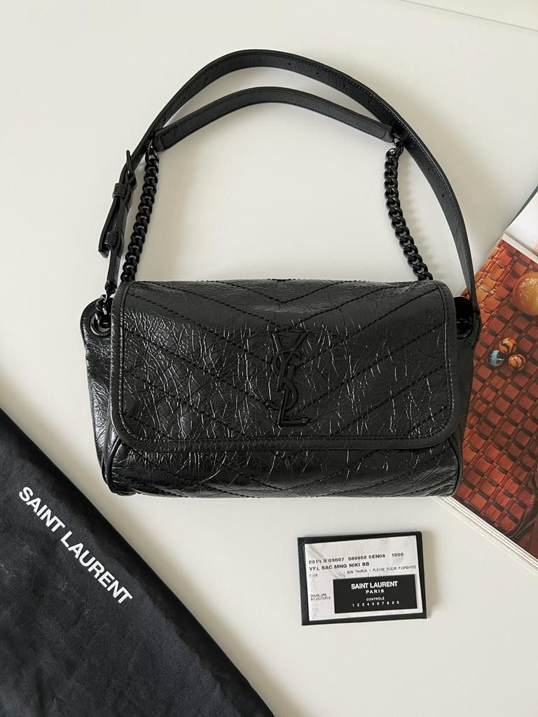 Fast Sale Excellent YSL Niki Body Bag Black Hardware 2019 sz 23.5 26 x 19 x 8 cm Nett Exclude ongkir