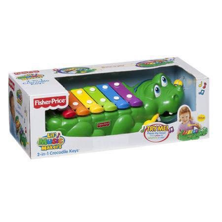 FISHER PRICE 2 in 1 CROCODILE KEY XYLOPHONE PIANO Babies Kids