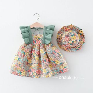 FLORAL dress with Hat