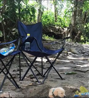 Tripod Foldable Camping Stool Compact Ultralight Fishing Chair Seat Blue