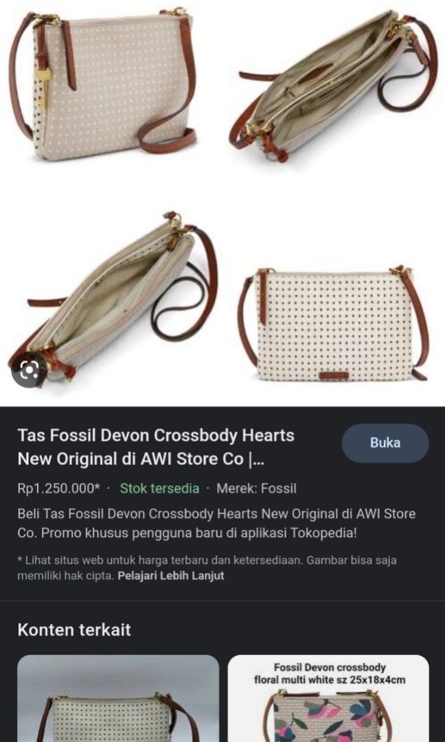 Fossil devon crossbody hot sale hearts