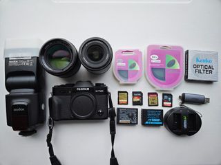 FUJIFILM X-T30 Mirrorless  + Accessories + 1 camera lens + Flash ( addl 58mm Fujinon Camera Lens 40k)