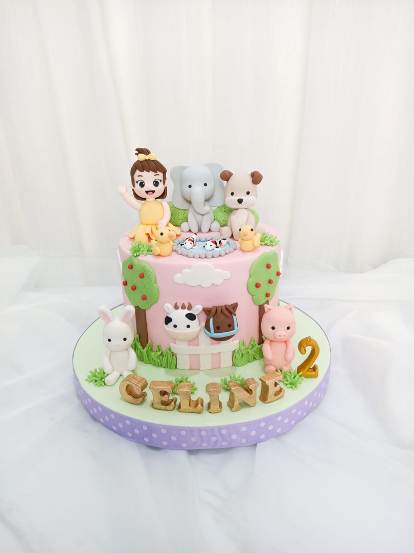 Full Dummy Birthday Cake Tema Animals on Carousell