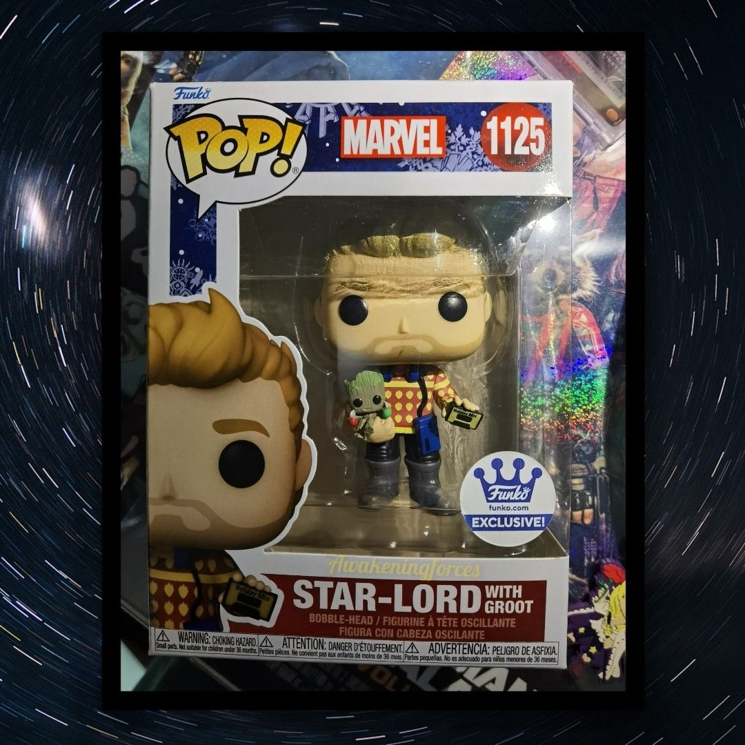 Funko POP! Marvel Star-Lord Vinyl Bobble Head (Gold Chrome) 