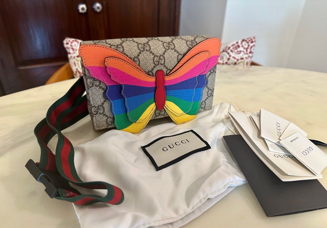 Rainbow top gucci belt