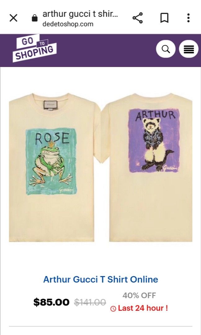 Arthur gucci hotsell t shirt