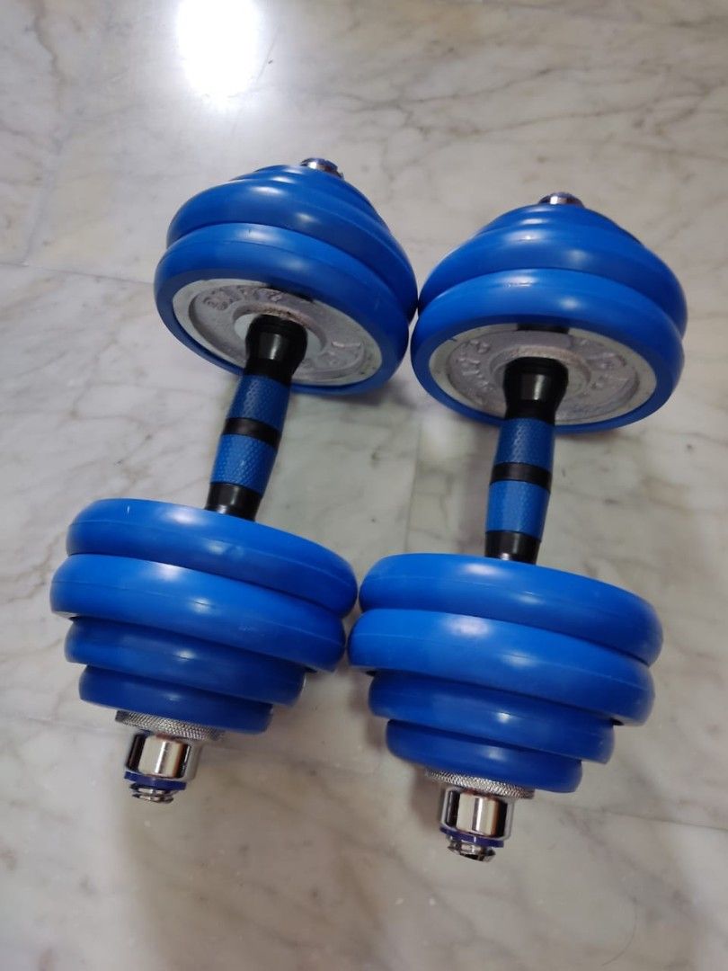 Gym Bench ( Free dumbbells, weights and rack), Sports Equipment