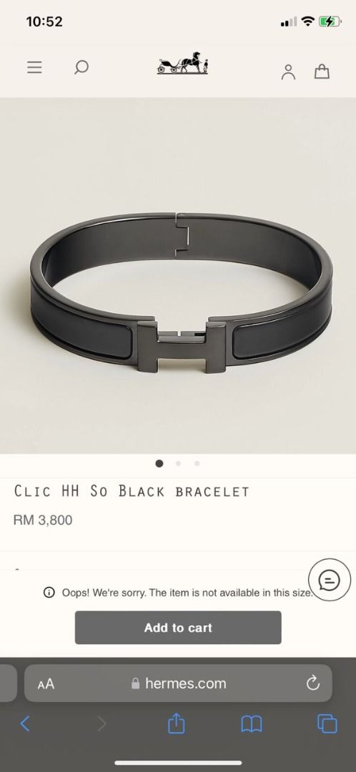 Hermes Clic HH So Black bracelet