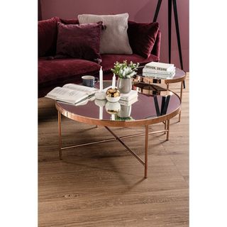 Beth mirrored coffee table deals
