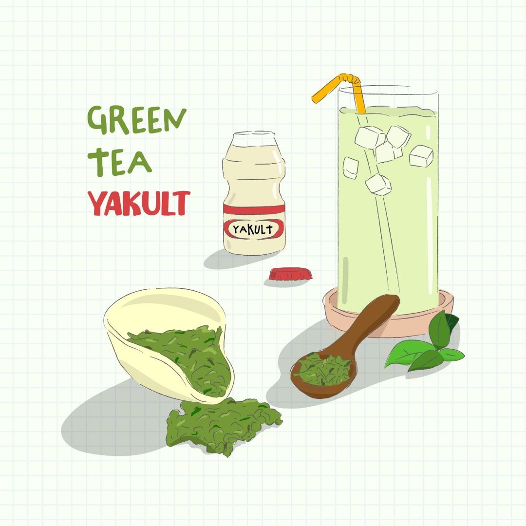 Homemade Green Tea Yakult 500ml, Food & Drinks, Other Food & Drinks on