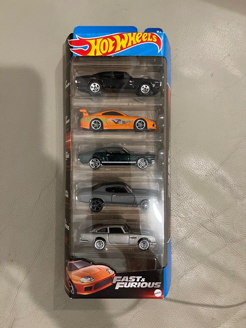 Hot Wheels 2023 fast and furious new series 5 pack, 興趣及遊戲