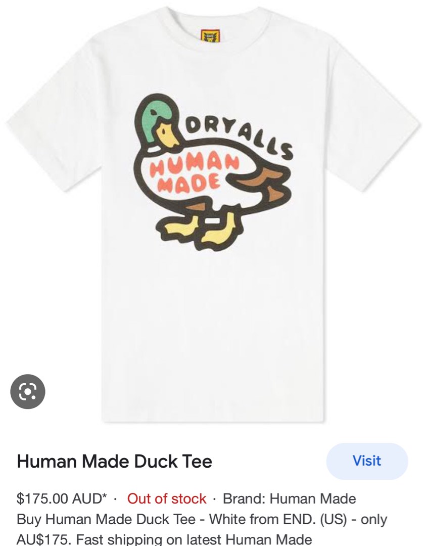 Human made duck tee deals