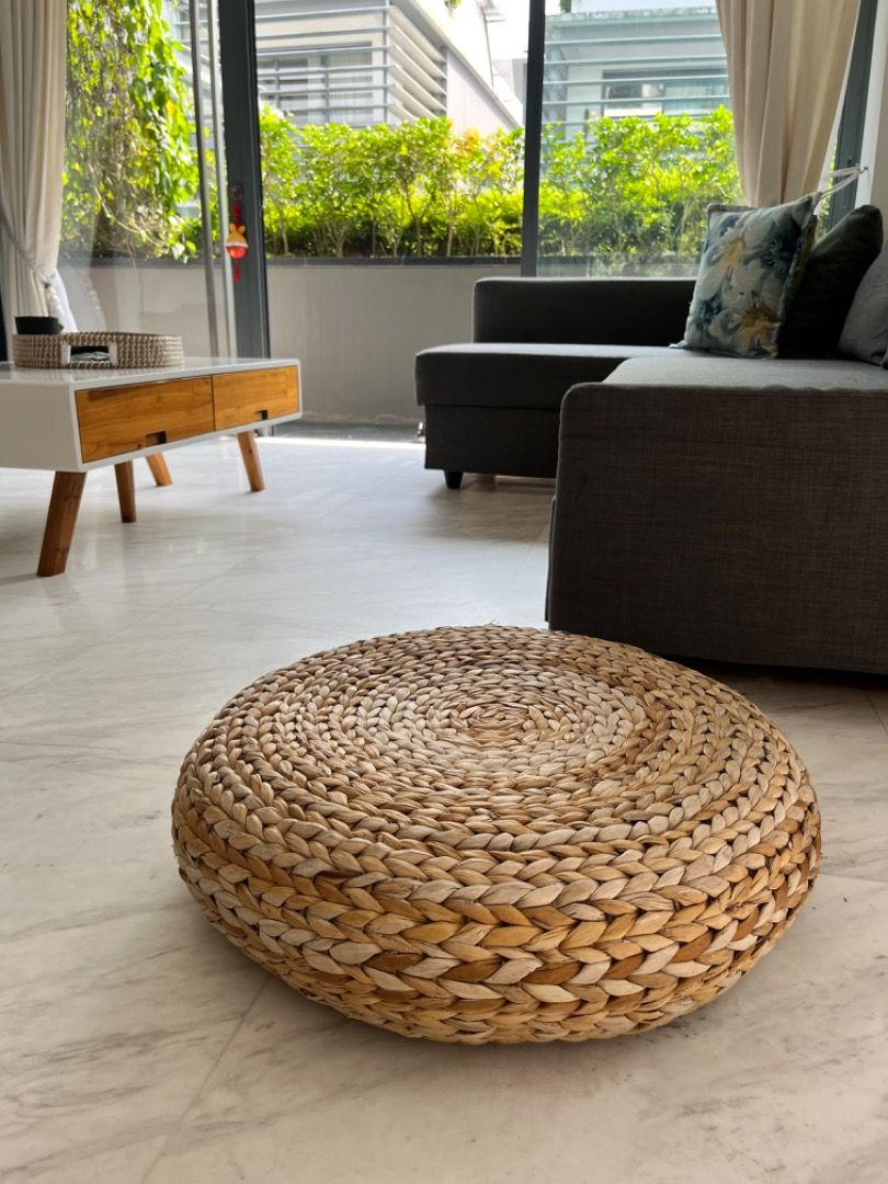 IKEA Alseda Rattan Floor stool Furniture Home Living Furniture