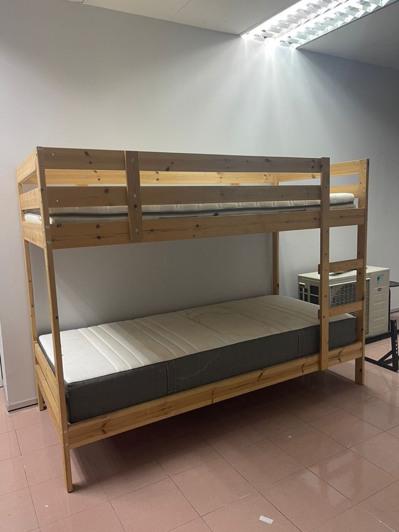 Ikea Bunk Bed Mydal complete with Ivar Rack, Furniture & Home Living