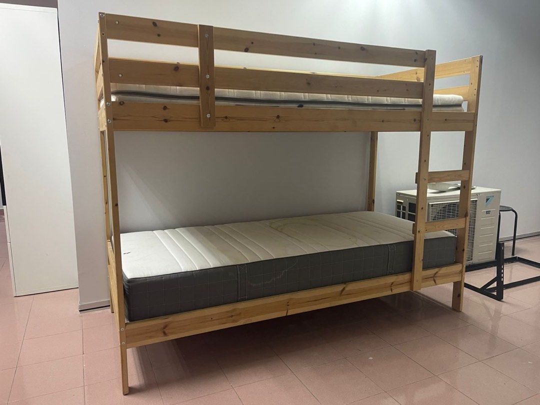 Ikea Bunk Bed Mydal complete with Ivar Rack, Furniture & Home Living