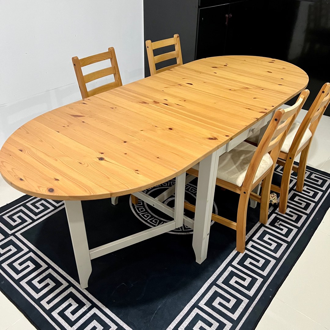 IKEA DINING TABLE (EXTENDABLE TO 68 PEOPLE), Furniture & Home Living