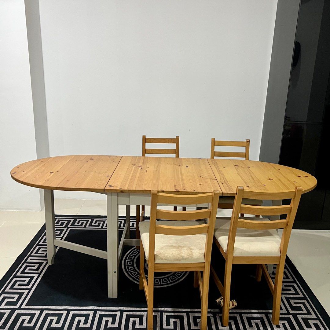 IKEA DINING TABLE (EXTENDABLE TO 68 PEOPLE), Furniture & Home Living
