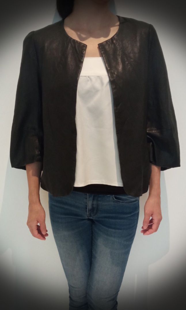 Joie leather outer shell leather jacket Women s Fashion