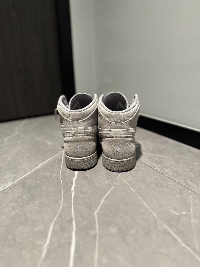 Jordan 1 high grey suede Men s Fashion Footwear Sneakers on