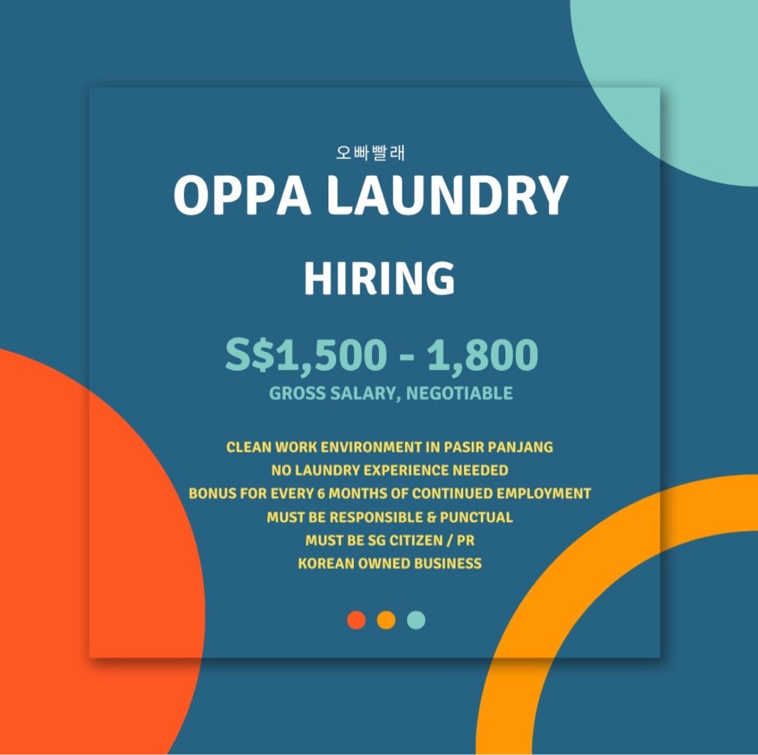 Korean Laundry Employee, Jobs, Cleaning on Carousell
