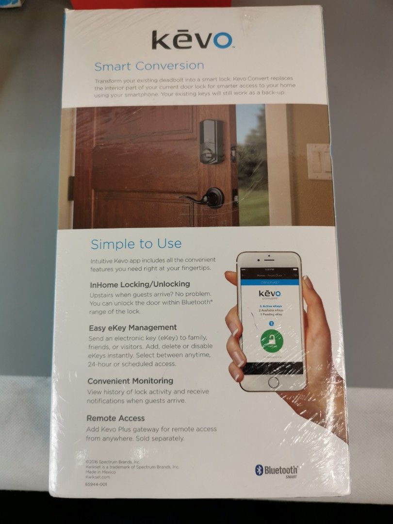 KWIKSET KEVO CONVERT SMART KOCK CONVERSION KIT, Furniture & Home Living