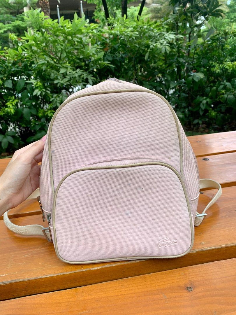 Lacoste pink small backpack