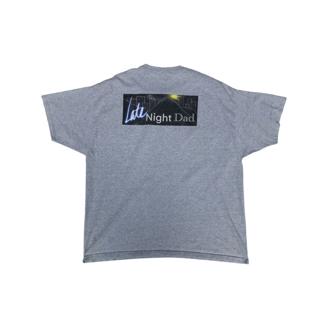 Late Night Dad Tee (Category: Tshirts & Polo Shirts ) located in Manila. Submitted by 240presolution (Listing ID 1231250124, Image 2). Description: Late Night Dad Tee SIZE: 2XL W24 x L29 PRICE: ₱300 Issues: Back hit print Faded or Crack but not that visible.