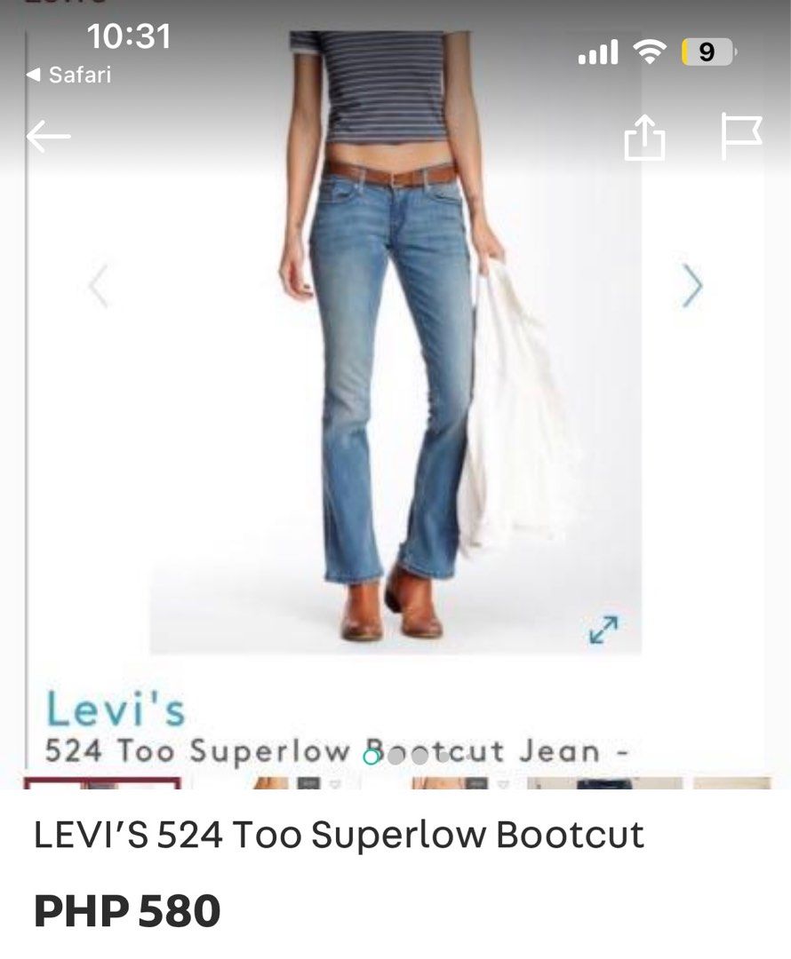 Levi'S 524 Too Superlow Jeans, Women'S Fashion, Bottoms, Jeans On Carousell