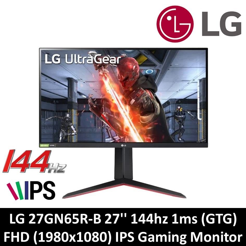 Ecran Gaming LG 27GN65R-B 27'' Full HD IPS 144 Hz