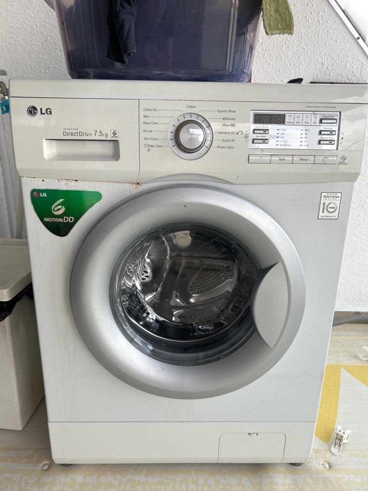 LG 7.5kg inverter direct drive washing machine WD-1275QDT, TV & Home ...